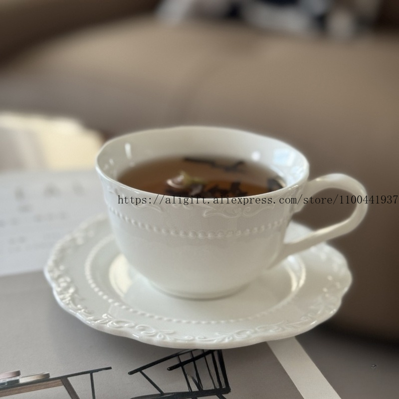Xbloom Coffee Tea - French Light Luxury Embossed Floral Coffee