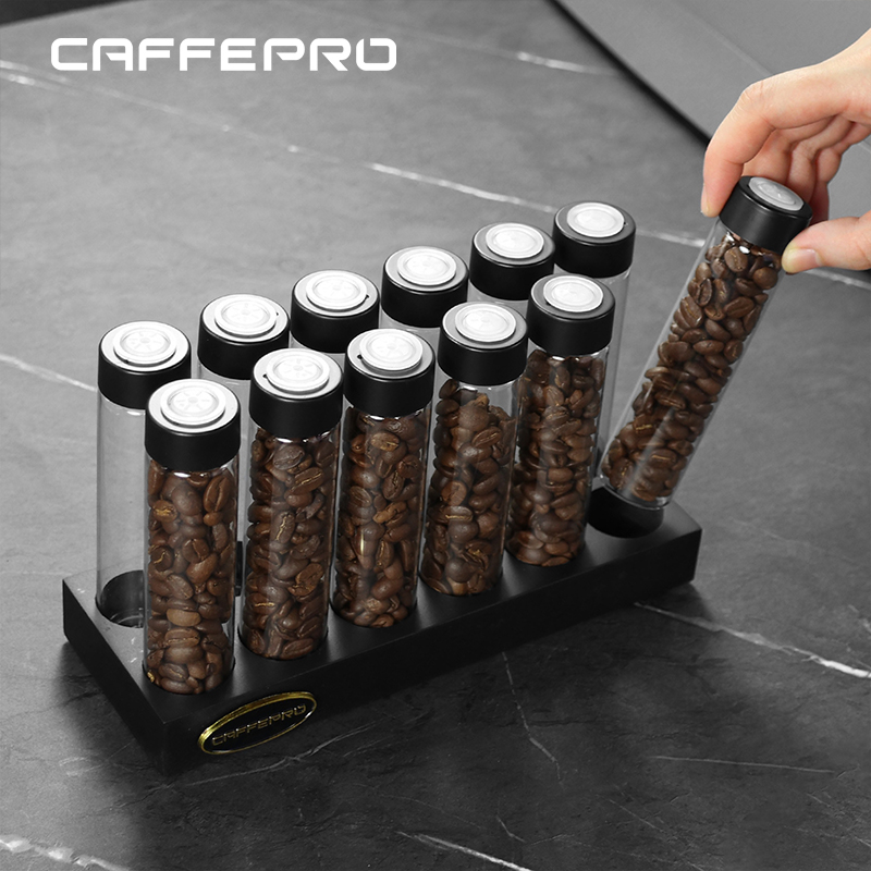 Coffee Tea And Sugar Set - Caffepro Coffee Beans Storage Tube Container