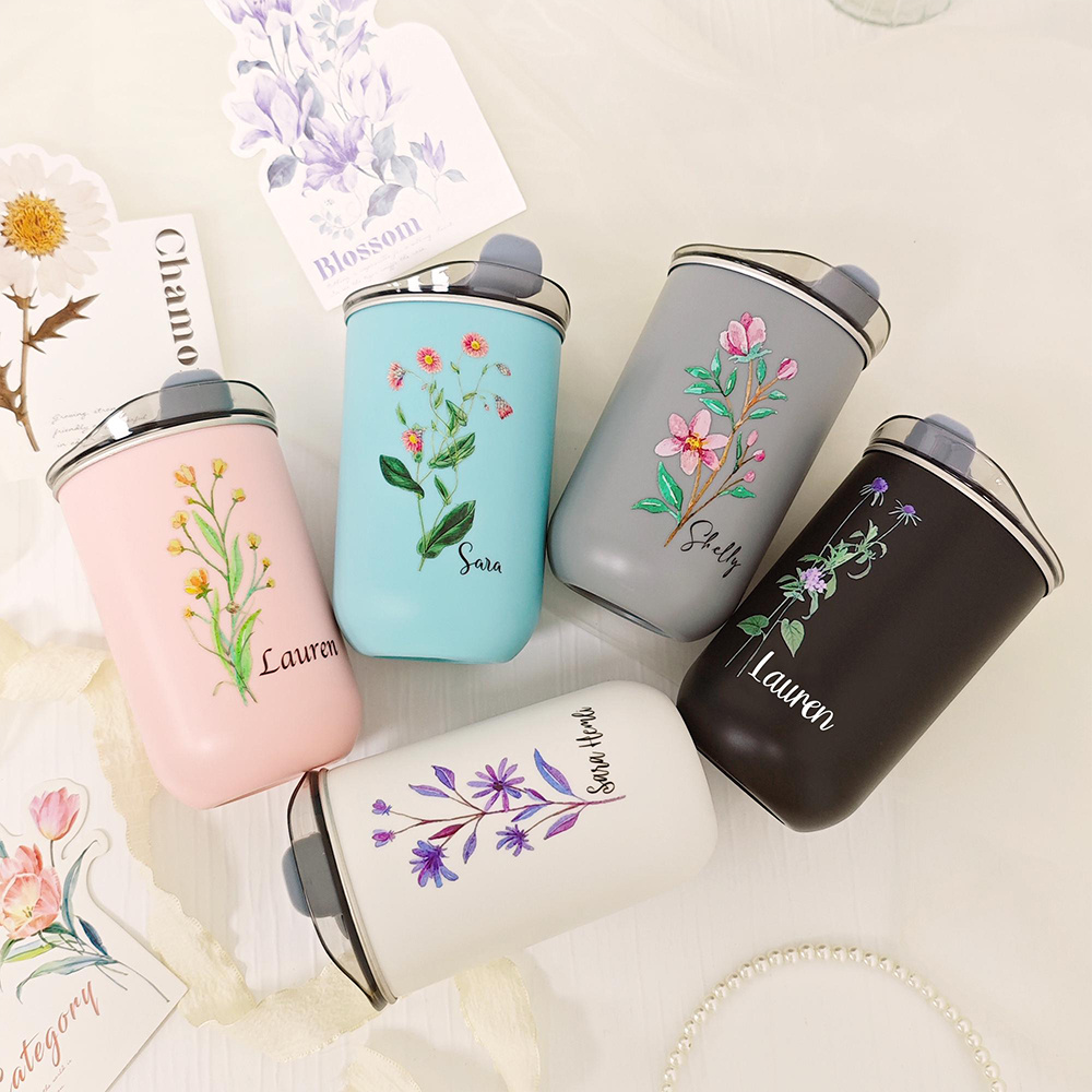Custom Birth Flower Stainless  - огляд і ціна Coffee Tea Name