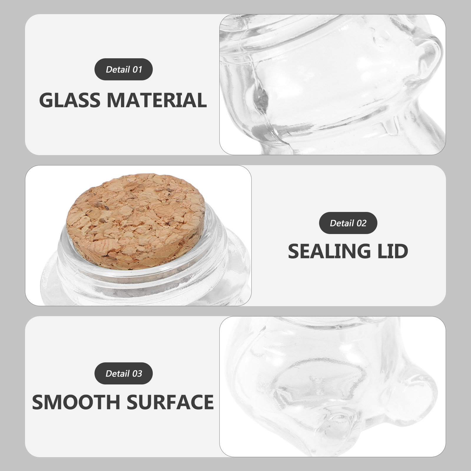 4Pcs Transparent Glass Candy J - огляд і ціна Coffee Tea Sugar