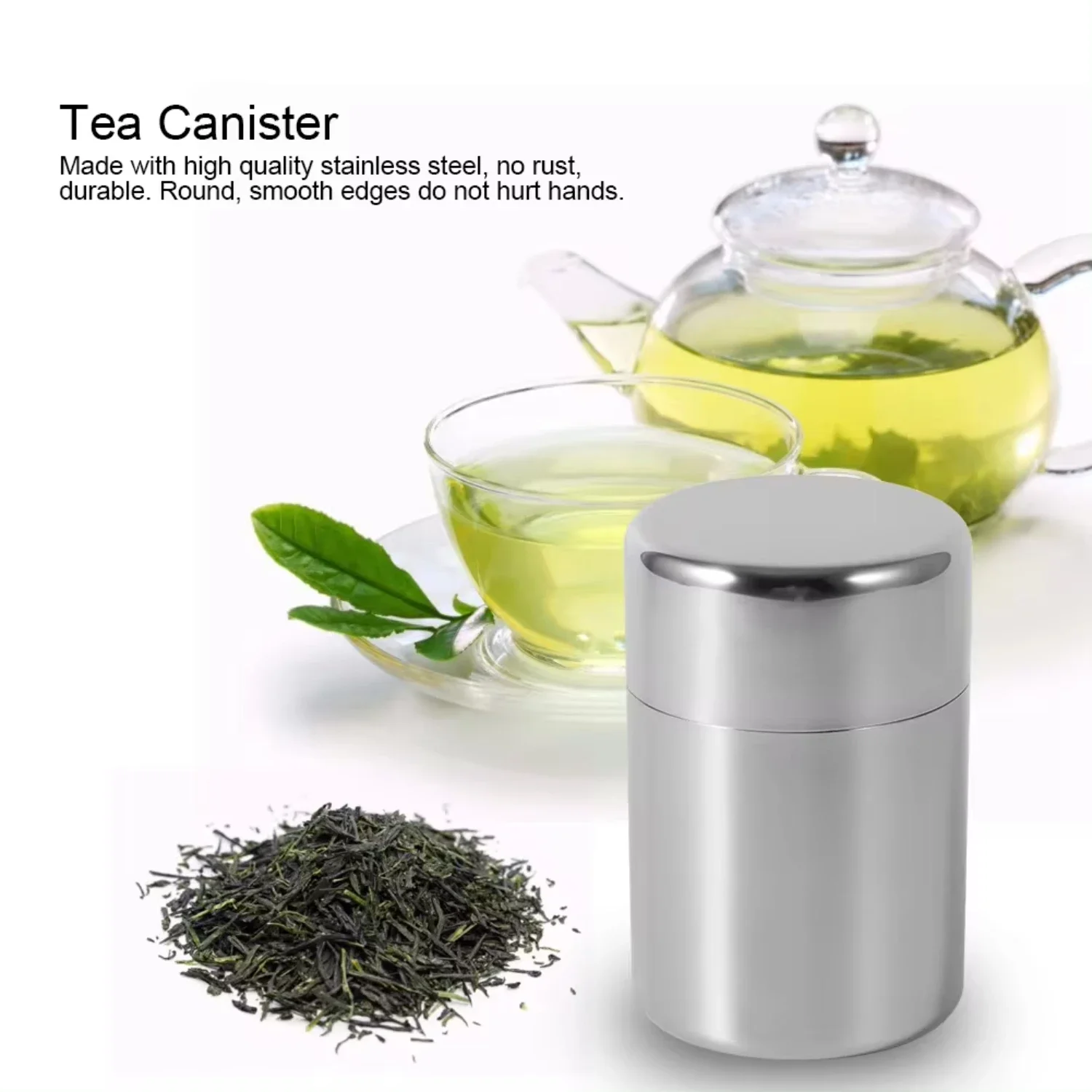 Stainless Steel Tea Leaf Tins  - огляд і ціна Coffee Tea Sugar