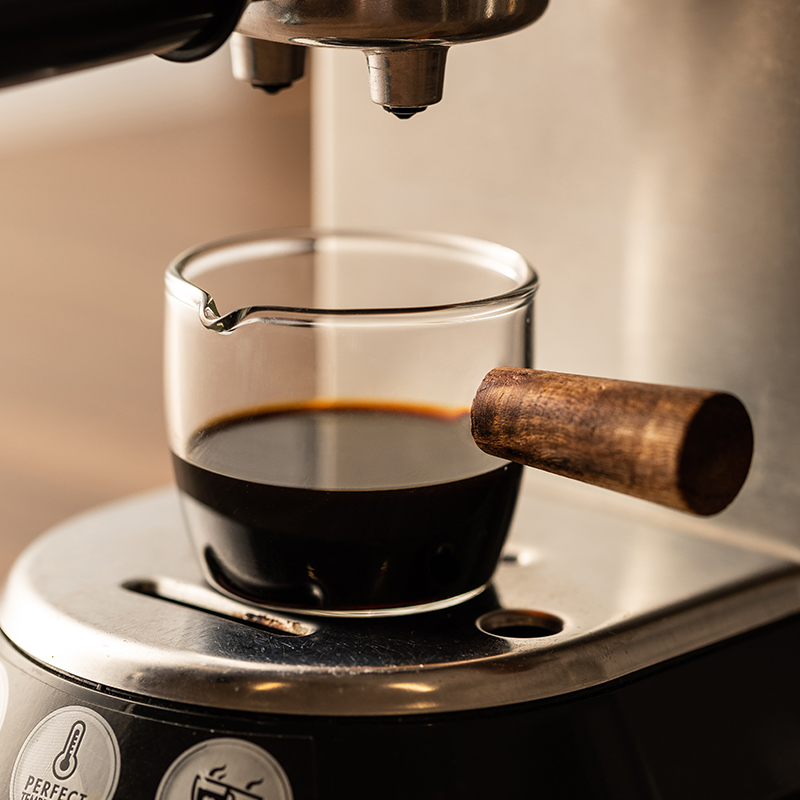50-250ml Wood Handle Glass Esp - огляд і ціна Barista Milk Jug