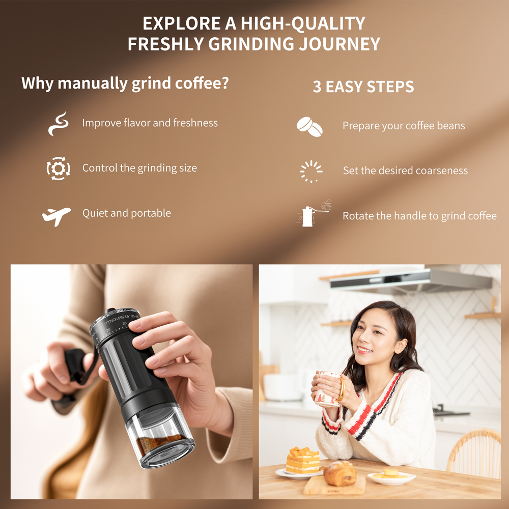 External Adjustable Conical Bu - огляд і ціна Burr Hand Grinder